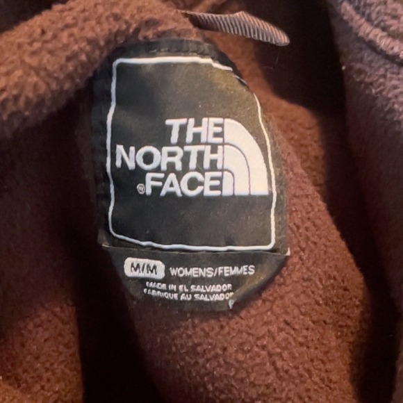The North Face Polartec Fleece Jacket Women's M Brown Zip Up Puffer Panel - Picture 6 of 6